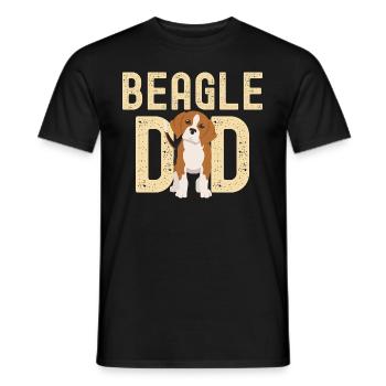 Beagle Papa Dog cute Beagle kawaii - Men's T-Shirt - black - Front - AI Model Male 178 light (178cm)