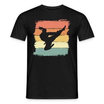 Frauen Taekwondo Kampfsport vintage retro - Männer T-Shirt - Schwarz - Vorne - AI Model Male 178 light (178cm)