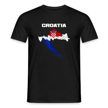 Kroatien - Männer T-Shirt - Schwarz - Vorne - AI Model Male 178 light (178cm)