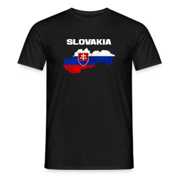 Slowakei - Männer T-Shirt - Schwarz - Vorne - AI Model Male 178 light (178cm)