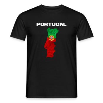 Portugal - Men's T-Shirt - black - Front - AI Model Male 178 light (178cm)