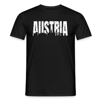 Autriche - T-shirt homme - noir - Devant - AI Model Male 178 light (178cm)
