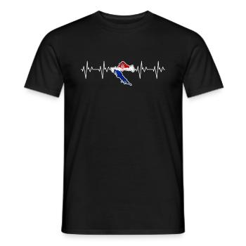 Croatia - Men's T-Shirt - black - Front - AI Model Male 178 light (178cm)