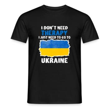 Ukraine pays ukrainien cadeau idée cadeau - T-shirt homme - noir - Devant - AI Model Male 178 light (178cm)