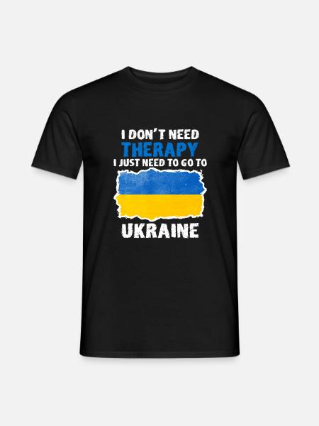 Ukraine Ukrainian country gift gift idea wit - Men's T-Shirt - black