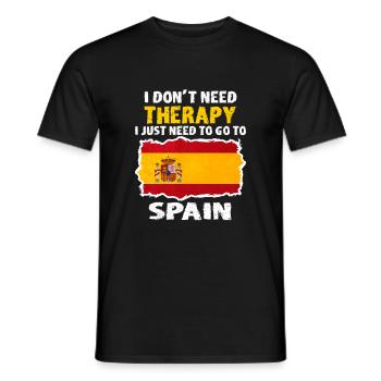 Spain - Men's T-Shirt - black - Front - AI Model Male 178 light (178cm)