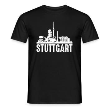 Stuttgart - Men's T-Shirt - black - Front - AI Model Male 178 light (178cm)