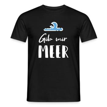 Gib mir Meer Sonne Urlaub Paradies - Männer T-Shirt - Schwarz - Vorne - AI Model Male 178 light (178cm)