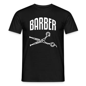 Salon de coiffure - T-shirt homme - noir - Devant - AI Model Male 178 light (178cm)