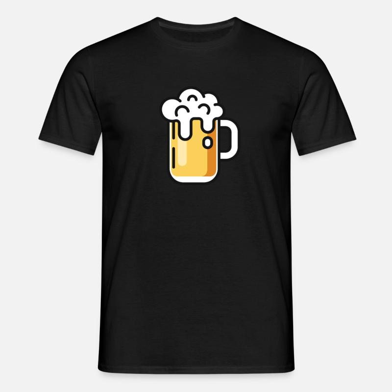 Bier - Männer T-Shirt - Schwarz