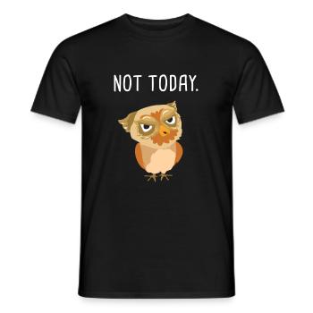 Eule - Männer T-Shirt - Schwarz - Vorne - AI Model Male 178 light (178cm)