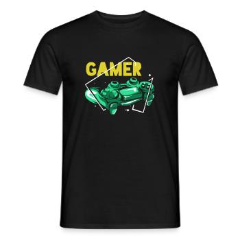 Gamer - Men's T-Shirt - black - Front - AI Model Male 178 light (178cm)