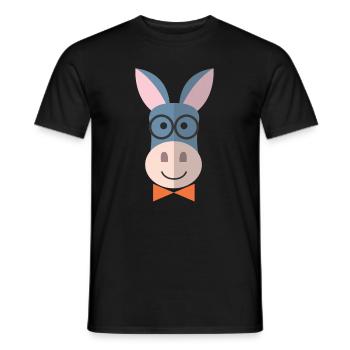 Âne âne animaux - T-shirt homme - noir - Devant - AI Model Male 178 light (178cm)