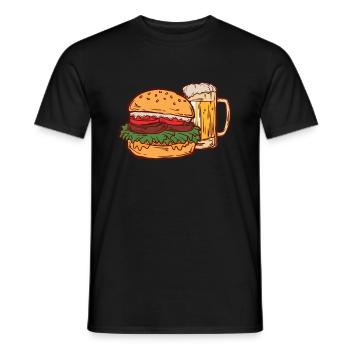 Burger - T-shirt homme - noir - Devant - AI Model Male 178 light (178cm)