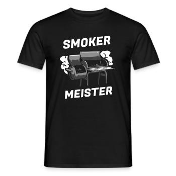Smoker Meister Grillen BBQ - Männer T-Shirt - Schwarz - Vorne - AI Model Male 178 light (178cm)