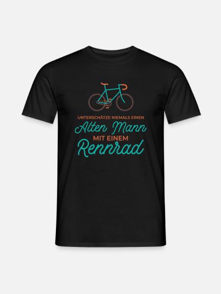 Rennrad Fahrrad Radsport Radfahren - Männer T-Shirt - Schwarz