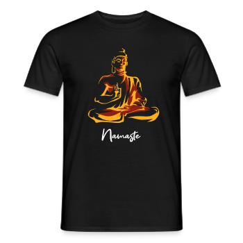 Méditer bouddhisme Méditation Spirituelle - T-shirt homme - noir - Devant - AI Model Male 178 light (178cm)
