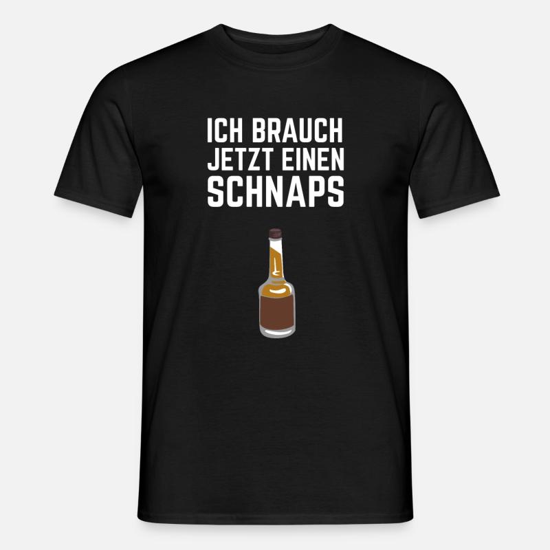 Schnaps Alkohol Whiskey - Männer T-Shirt - Schwarz