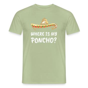 mexicain - T-shirt homme - vert sauge - Devant - AI Model Male 178 light (178cm)