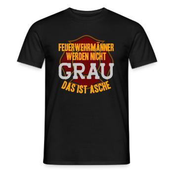 Pompier volontaire pompier - T-shirt homme - noir - Devant - AI Model Male 178 light (178cm)