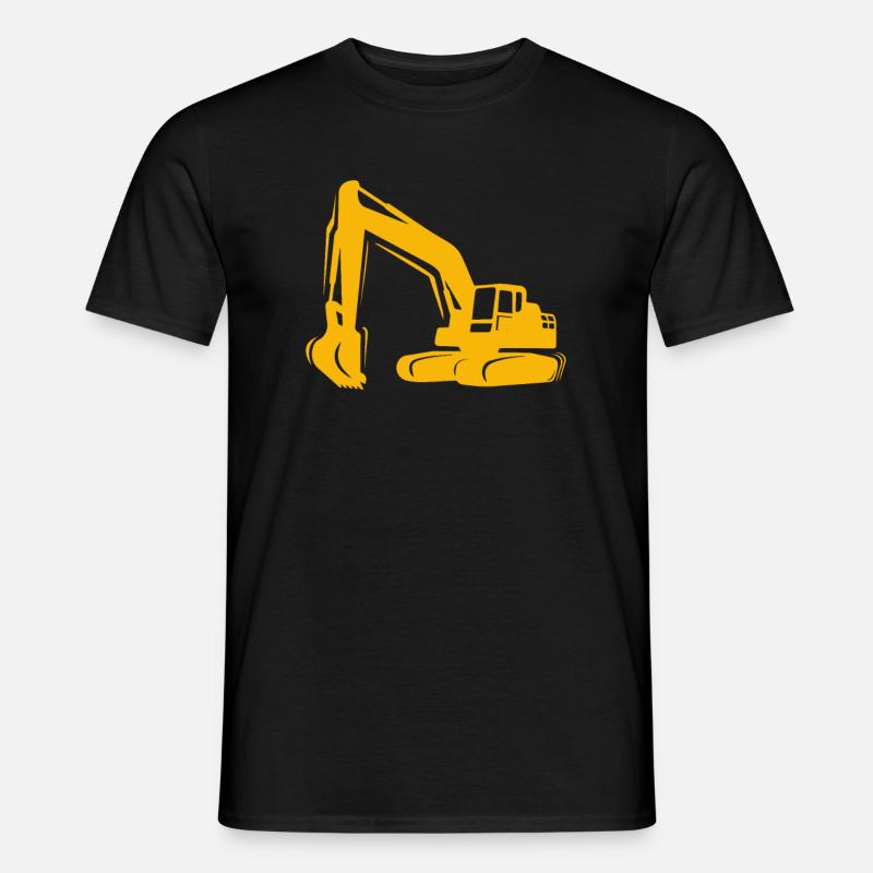 Baggerfahrer Bagger Baustelle - Männer T-Shirt - Schwarz