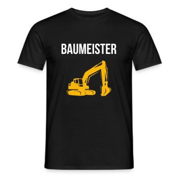 Excavator builder construction site excavator dredging - Men's T-Shirt - black - Front - AI Model Male 178 light (178cm)