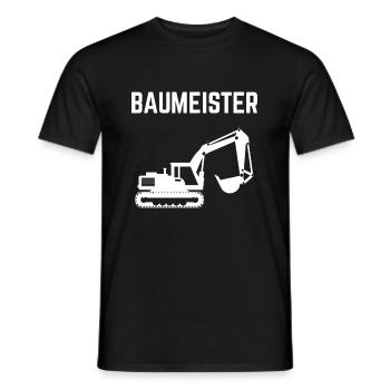Constructeur excavateur - T-shirt homme - noir - Devant - AI Model Male 178 light (178cm)