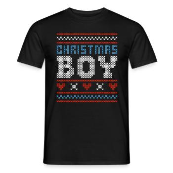Christmas Boy - Männer T-Shirt - Schwarz - Vorne - AI Model Male 178 light (178cm)