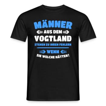 Vogtländer Männer Vogtland Sprüche - Männer T-Shirt - Schwarz - Vorne - AI Model Male 178 light (178cm)