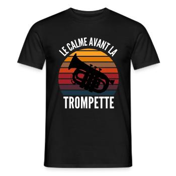 le calme avant la trompette - T-shirt homme - noir - Devant - AI Model Male 178 light (178cm)