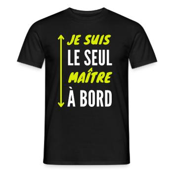 Je suis le seul maître à bord - T-shirt homme - noir - Devant - AI Model Male 178 light (178cm)