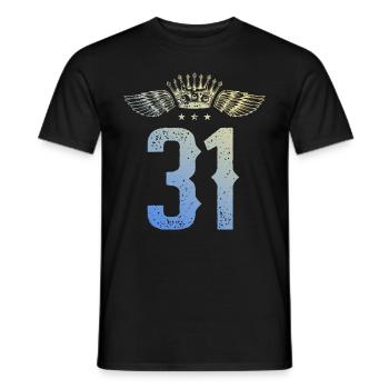 31 Couronne numérique - T-shirt homme - noir - Devant - AI Model Male 178 light (178cm)