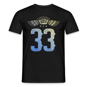 33 Couronne numérique - T-shirt homme - noir - Devant - AI Model Male 178 light (178cm)