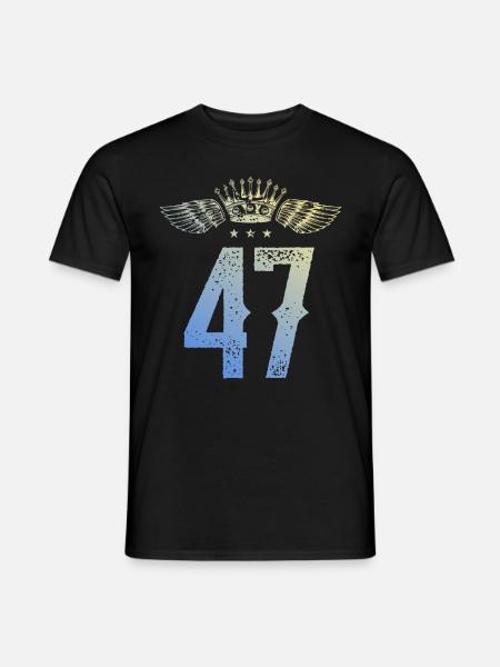 47 Number crown - Men's T-Shirt - black