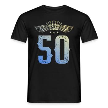 50 Number Crown - Men's T-Shirt - black - Front - AI Model Male 178 light (178cm)