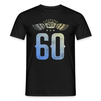 60 Number Crown - Men's T-Shirt - black - Front - AI Model Male 178 light (178cm)