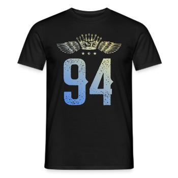 94 Number crown - Men's T-Shirt - black - Front - AI Model Male 178 light (178cm)