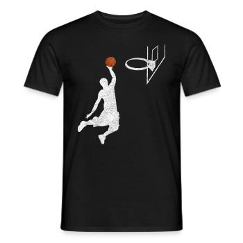 Basketball Dunk Basketballer Gift Vintage - Men's T-Shirt - black - Front - AI Model Male 178 light (178cm)