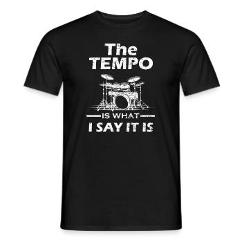 T-Shirt Tambour Batteur Tambour Tambour - T-shirt homme - noir - Devant - AI Model Male 178 light (178cm)