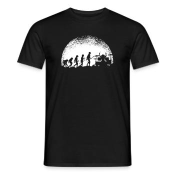 L’évolution moon de Drummer... Drummer - T-shirt homme - noir - Devant - AI Model Male 178 light (178cm)
