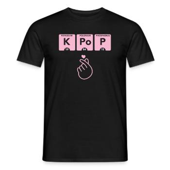 Periodic Table I Love K-Pop Hand Icon... K-Pop - Men's T-Shirt - black - Front - AI Model Male 178 light (178cm)