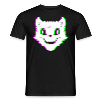 Méchant chat Techno Rave Halloween Trip - T-shirt homme - noir - Devant - AI Model Male 178 light (178cm)