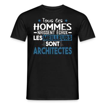 Architecte Architecture Métier Maison Humour - T-shirt homme - noir - Devant - AI Model Male 178 light (178cm)