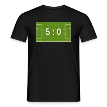 5 : 0 - 50 birthday 50 years of football - Men's T-Shirt - black - Front - AI Model Male 178 light (178cm)