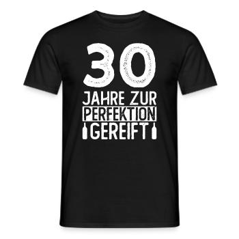 30 Jahre Zur Perfektion Gereift - 30 Geburtstag 30 - Männer T-Shirt - Schwarz - Vorne - AI Model Male 178 light (178cm)