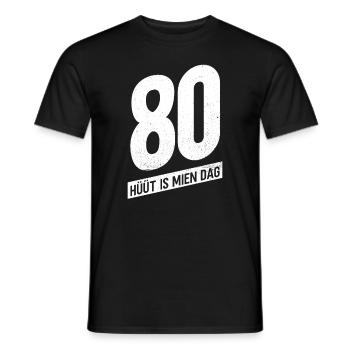 70 - Hüüt Is Mien Dag - 70 Geburtstag Plattdeutsch - Männer T-Shirt - Schwarz - Vorne - AI Model Male 178 light (178cm)
