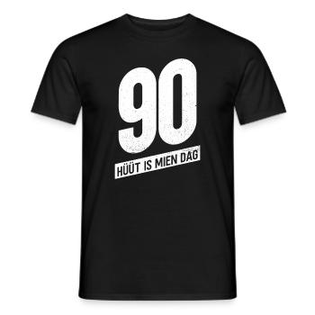 80 - Hüüt Is Mien Dag - 80 Geburtstag Plattdeutsch - Männer T-Shirt - Schwarz - Vorne - AI Model Male 178 light (178cm)