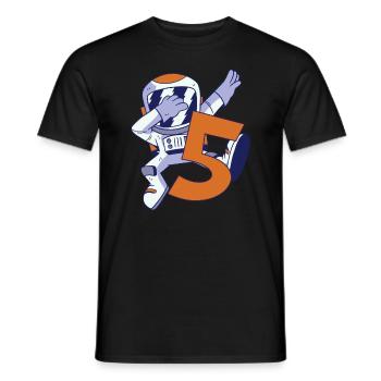5th Birthday Astronaut 5 Years Space Galaxy - Men's T-Shirt - black - Front - AI Model Male 178 light (178cm)