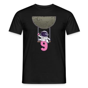 9. Geburtstag Astronaut 9 Jahre Weltraum Galaxie - Männer T-Shirt - Schwarz - Vorne - AI Model Male 178 light (178cm)