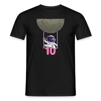 10. Geburtstag Astronaut 10 Jahre Weltraumgalaxie - Männer T-Shirt - Schwarz - Vorne - AI Model Male 178 light (178cm)